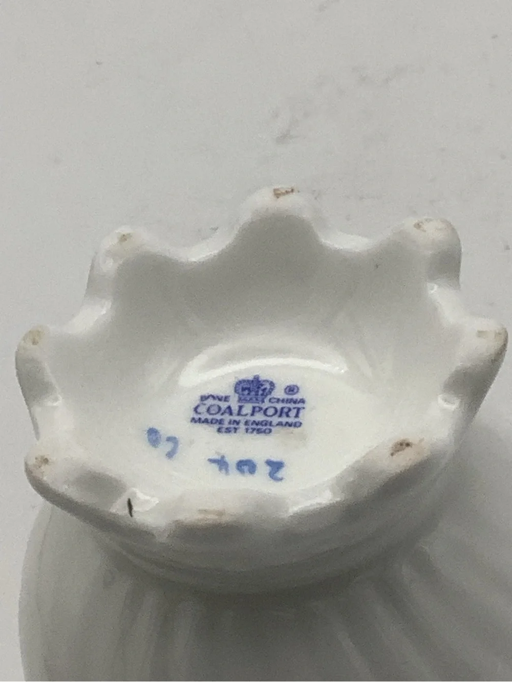 Coalport England Miniature Bone China Bud Vase with 3D Rose Accents
